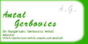 antal gerbovics business card